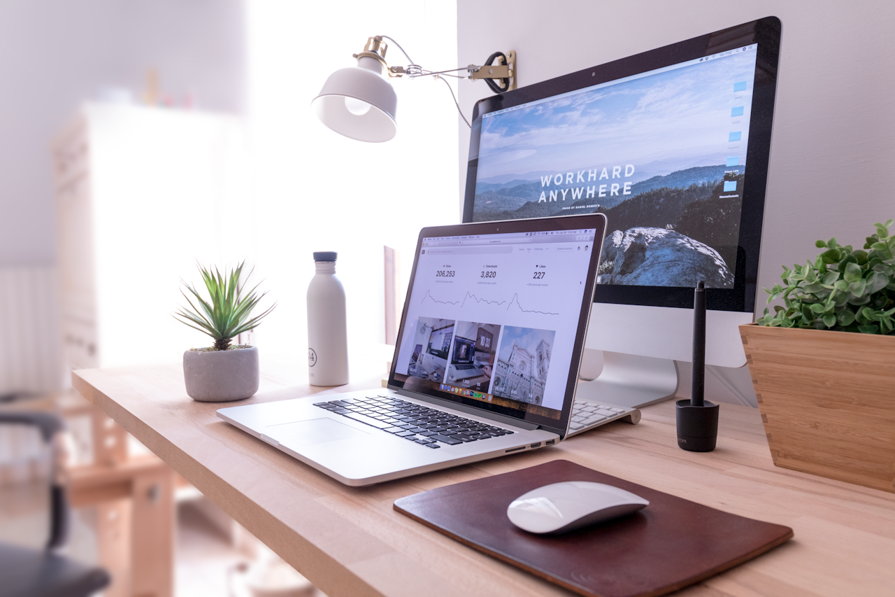 Web designer reviewing a modern website layout